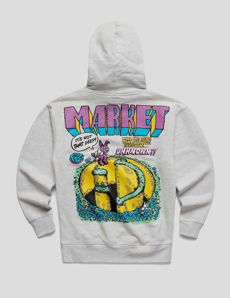 Sudadera MARKET x smiley into the unknown hoodie ash gray